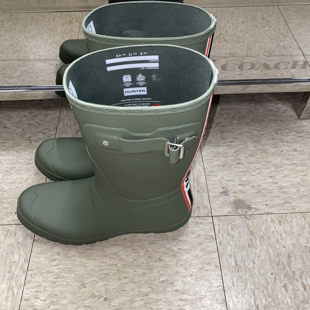 Hunter Boots Womens Size 11 US Green Original Play Tall Rain Waterproof Natural - Picture 3 of 14